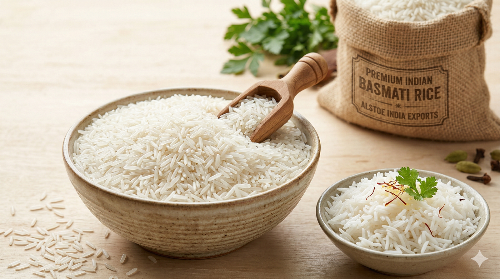 Indian basmati and non-basmati rice for export