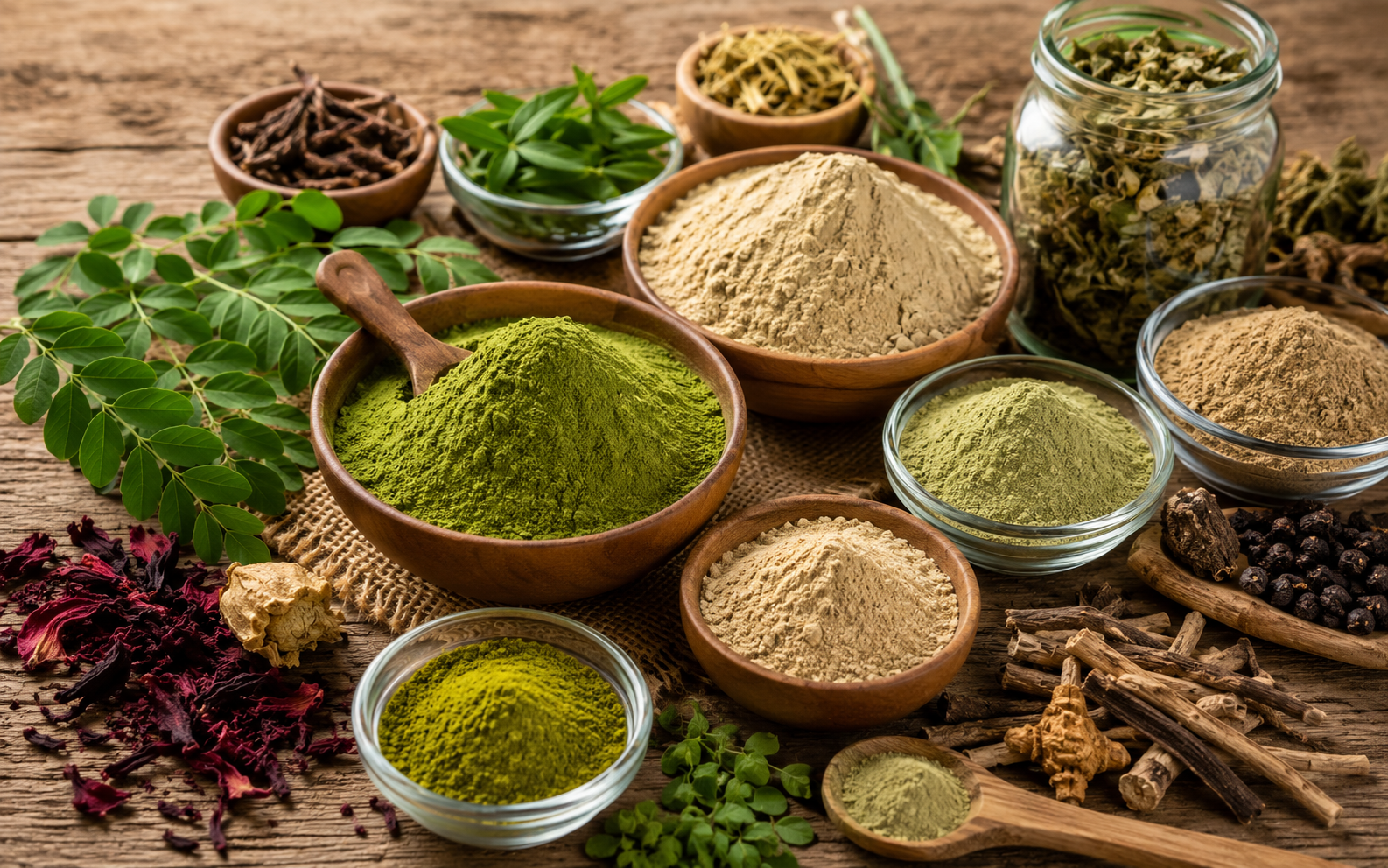 Herbal powder exporter from India - moringa multani mitti botanicals